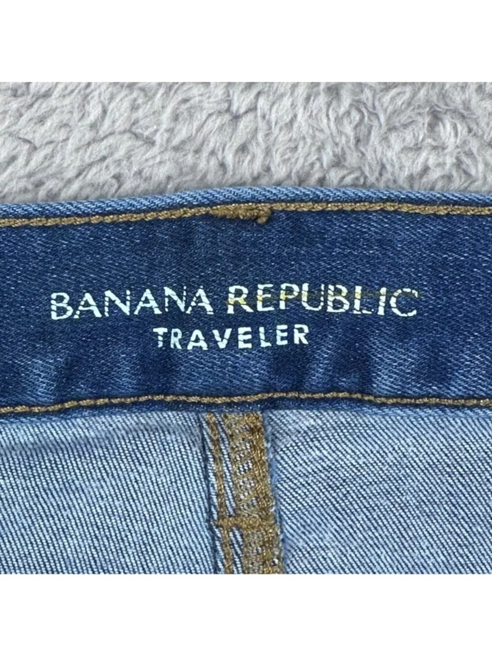 Banana Republic Traveler Mens Slim Fit Jeans 42x32 Medium Wash Denim